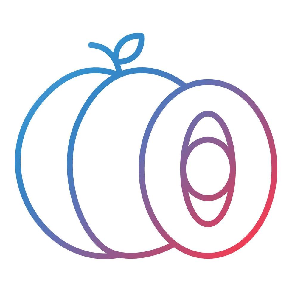 Plum Line Gradient Icon vector