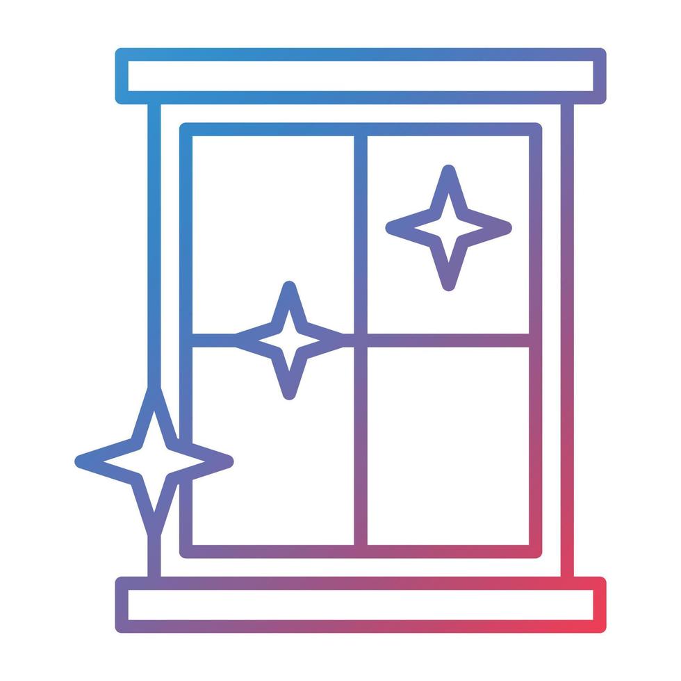 Clean Window Line Gradient Icon vector