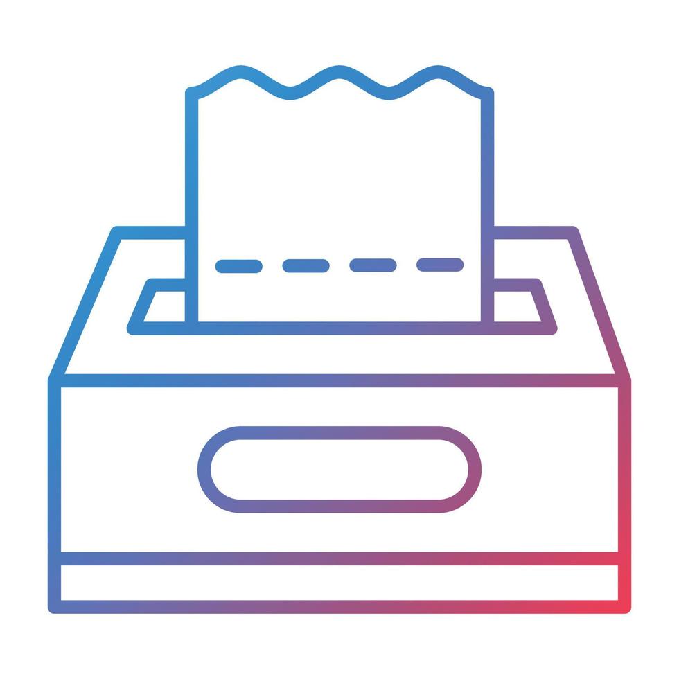 Tissue Box Line Gradient Icon vector