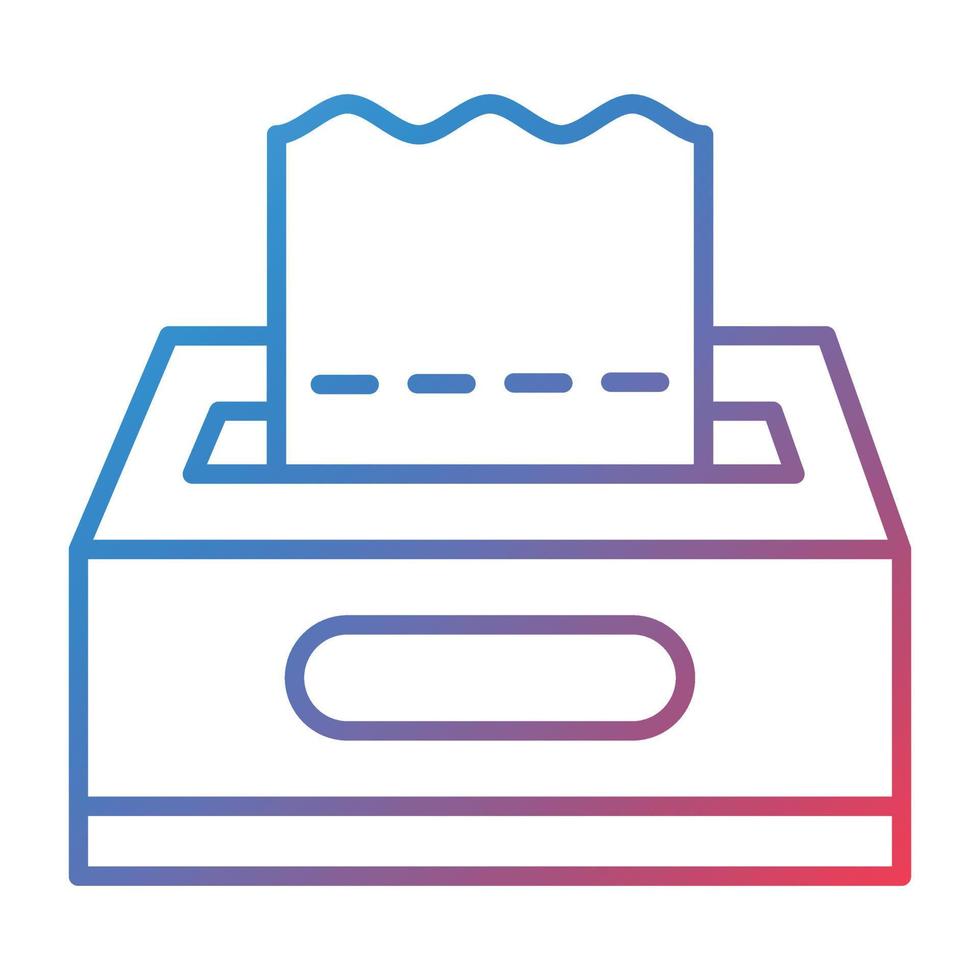 Tissue Box Line Gradient Icon vector