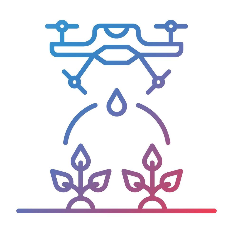 Smart Farming Line Gradient Icon vector