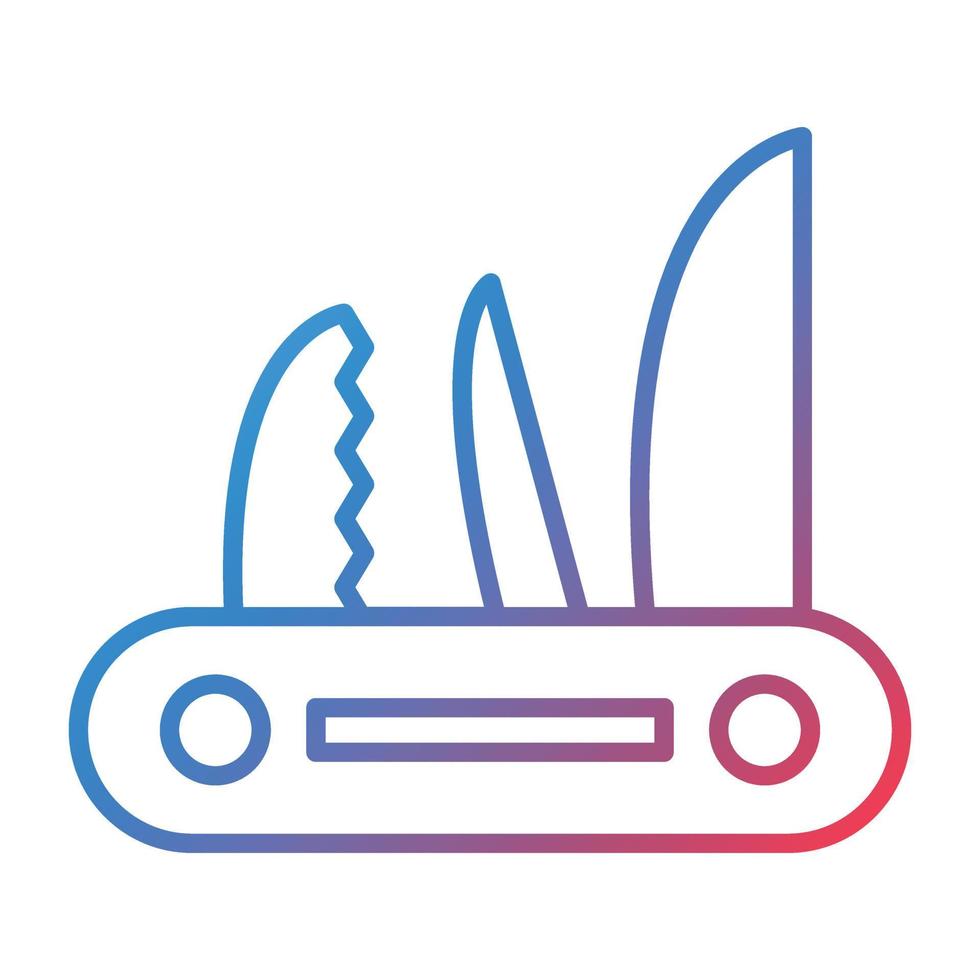 Pocket Knife Line Gradient Icon vector