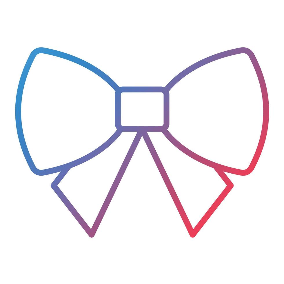 Bow Tie Line Gradient Icon vector