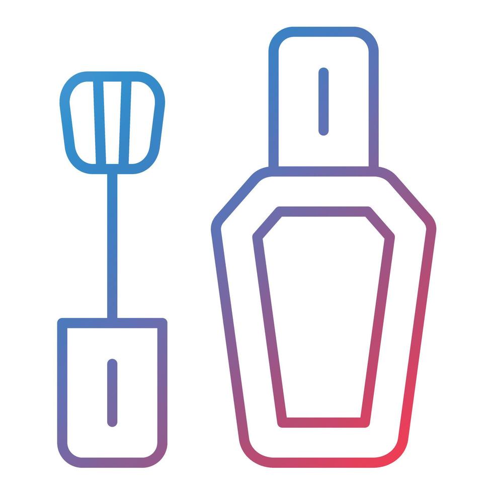Nail Polish Line Gradient Icon vector