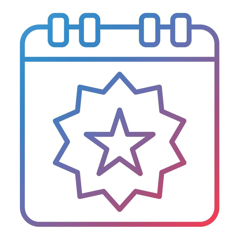 Event Line Gradient Icon vector