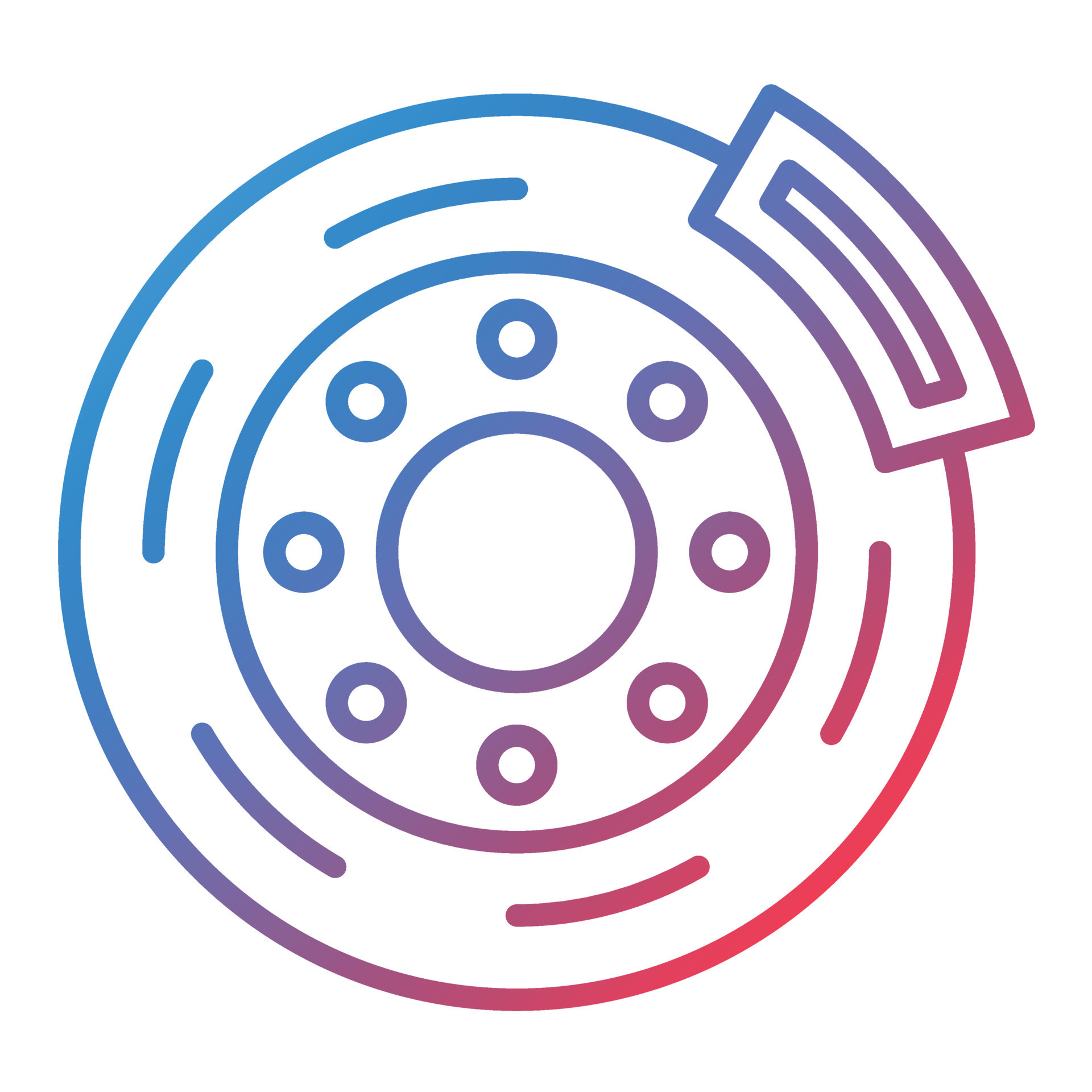 Brake Disc Line Gradient Icon 18718953 Vector Art at Vecteezy