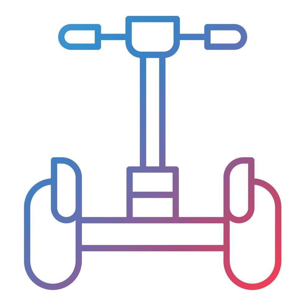 Segway Line Gradient Icon vector