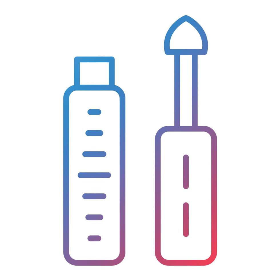 Lip Gloss Line Gradient Icon vector