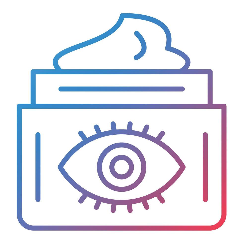 Eye Cream Line Gradient Icon vector