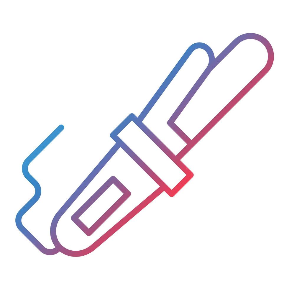 Curling Line Gradient Icon vector