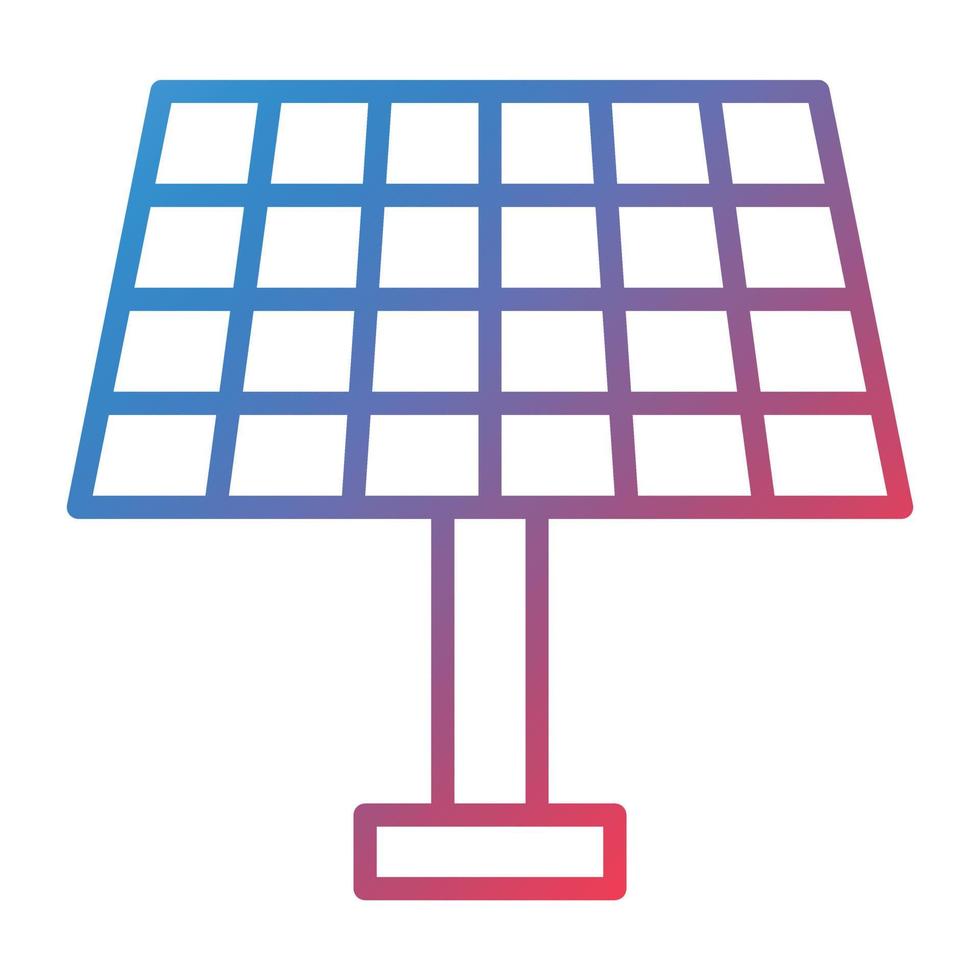 Solar Panel Line Gradient Icon vector