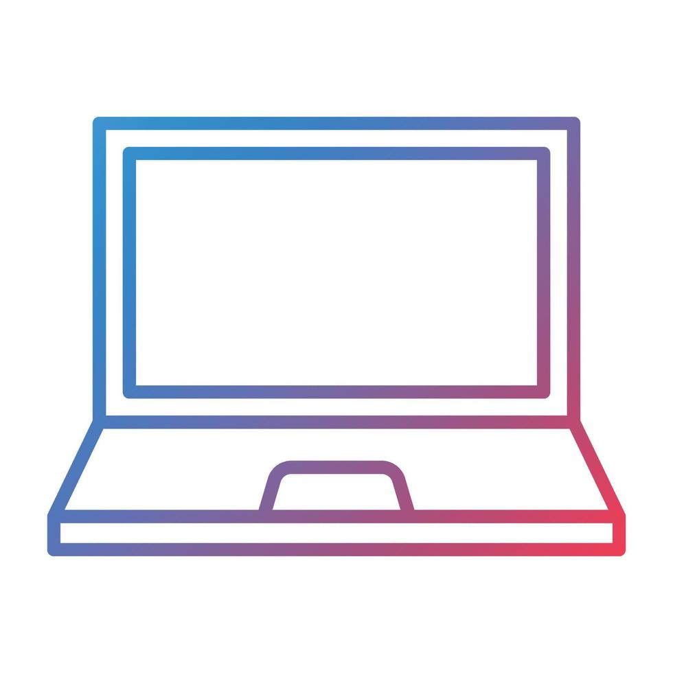 Laptop Line Gradient Icon vector