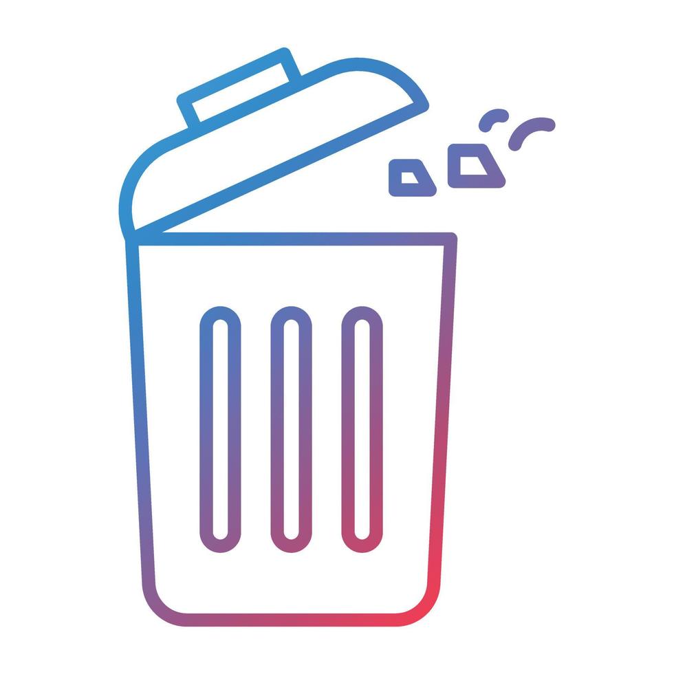Trash Line Gradient Icon vector