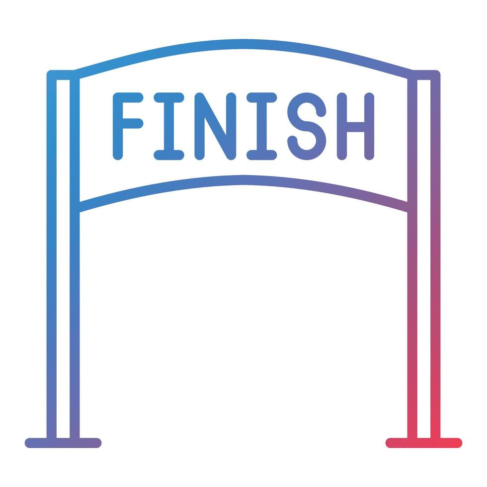 Finish Flag Line Gradient Icon vector