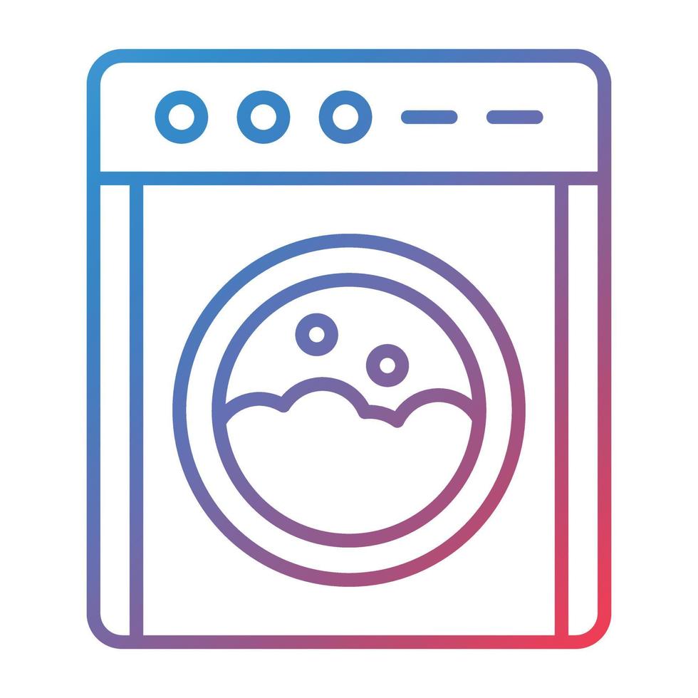 Laundry Machine Line Gradient Icon vector