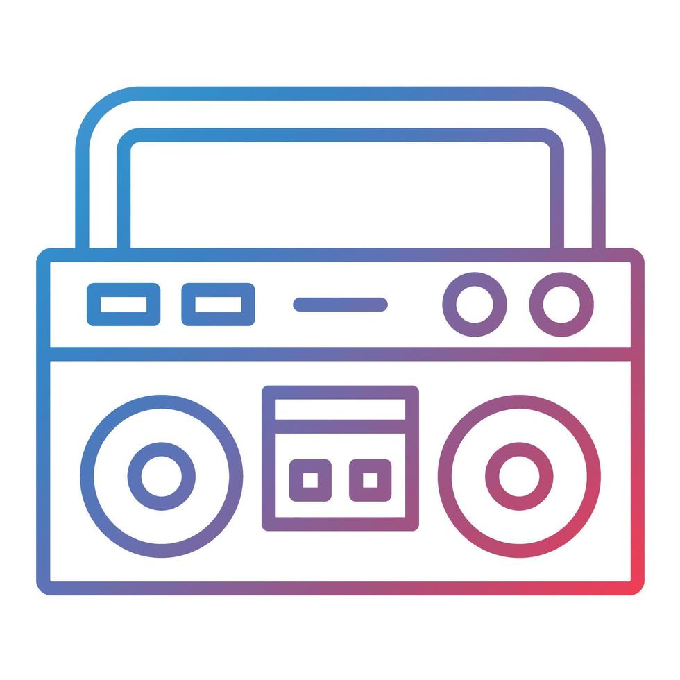 Boombox Line Gradient Icon vector