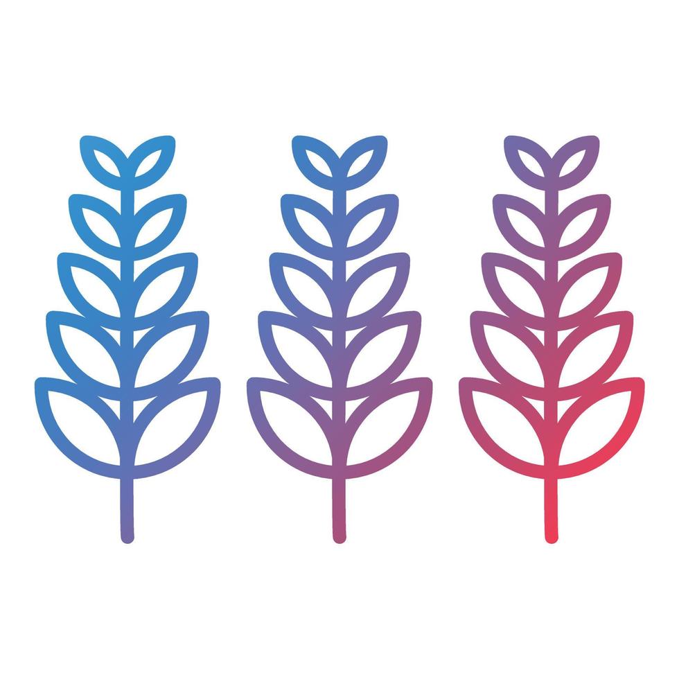 Wheat Line Gradient Icon vector