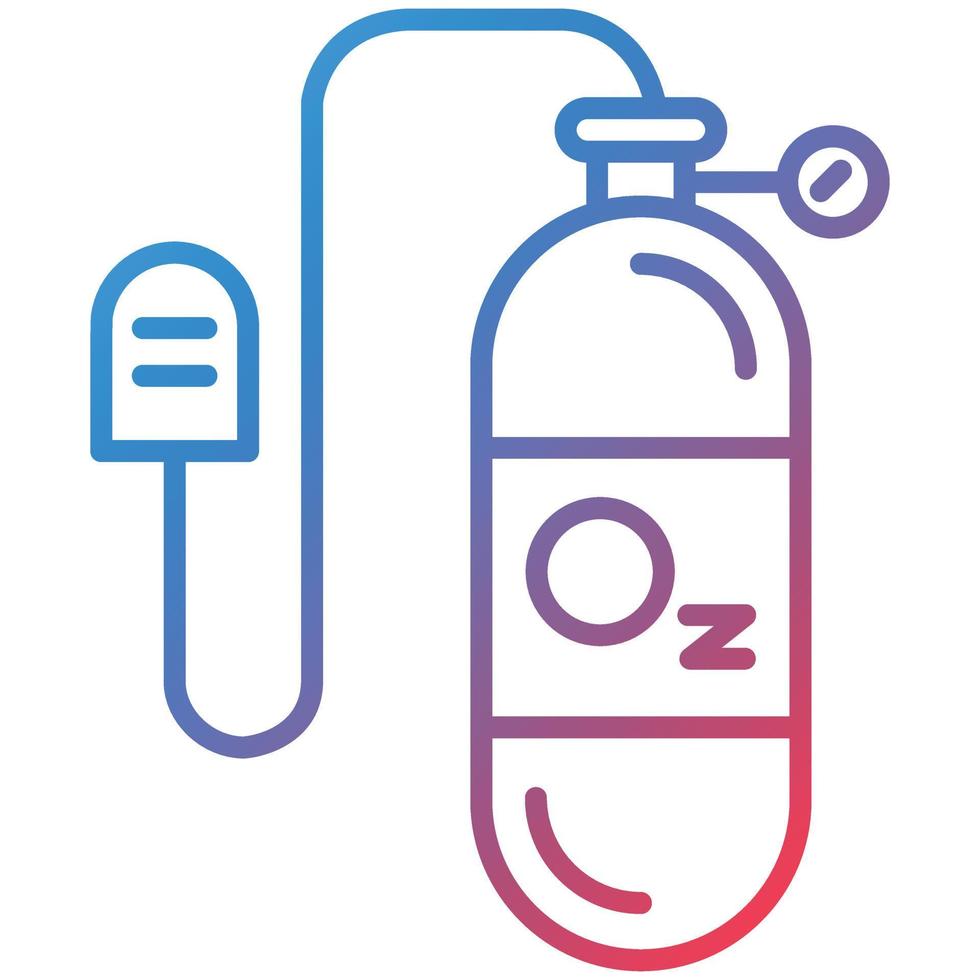 Oxygen Mask Line Gradient Icon vector