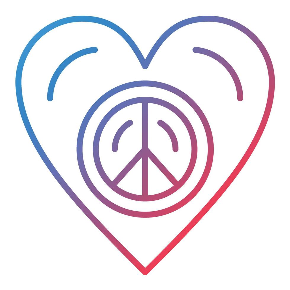 Pacifism Line Gradient Icon vector