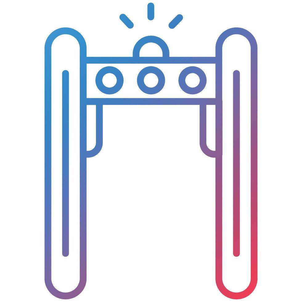 Metal Detector Line Gradient Icon vector