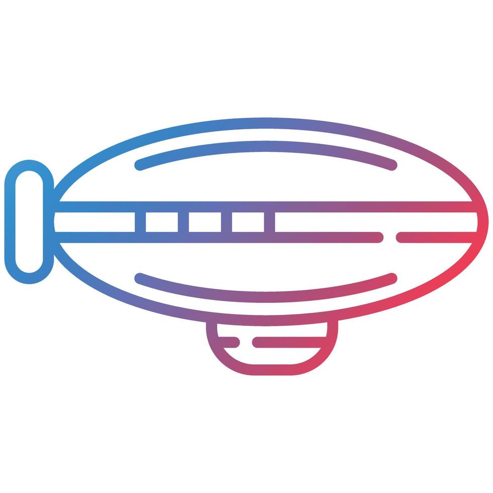 Zeppelin Line Gradient Icon vector