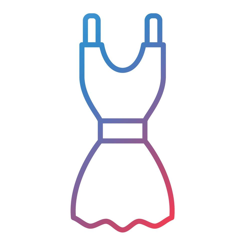 Birthday Dress Line Gradient Icon vector