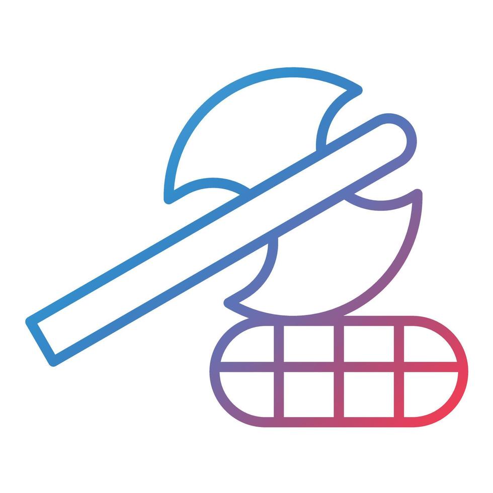 Axe Line Gradient Icon vector