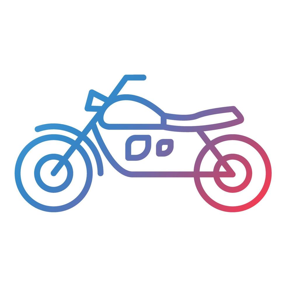 Motorbike Line Gradient Icon vector