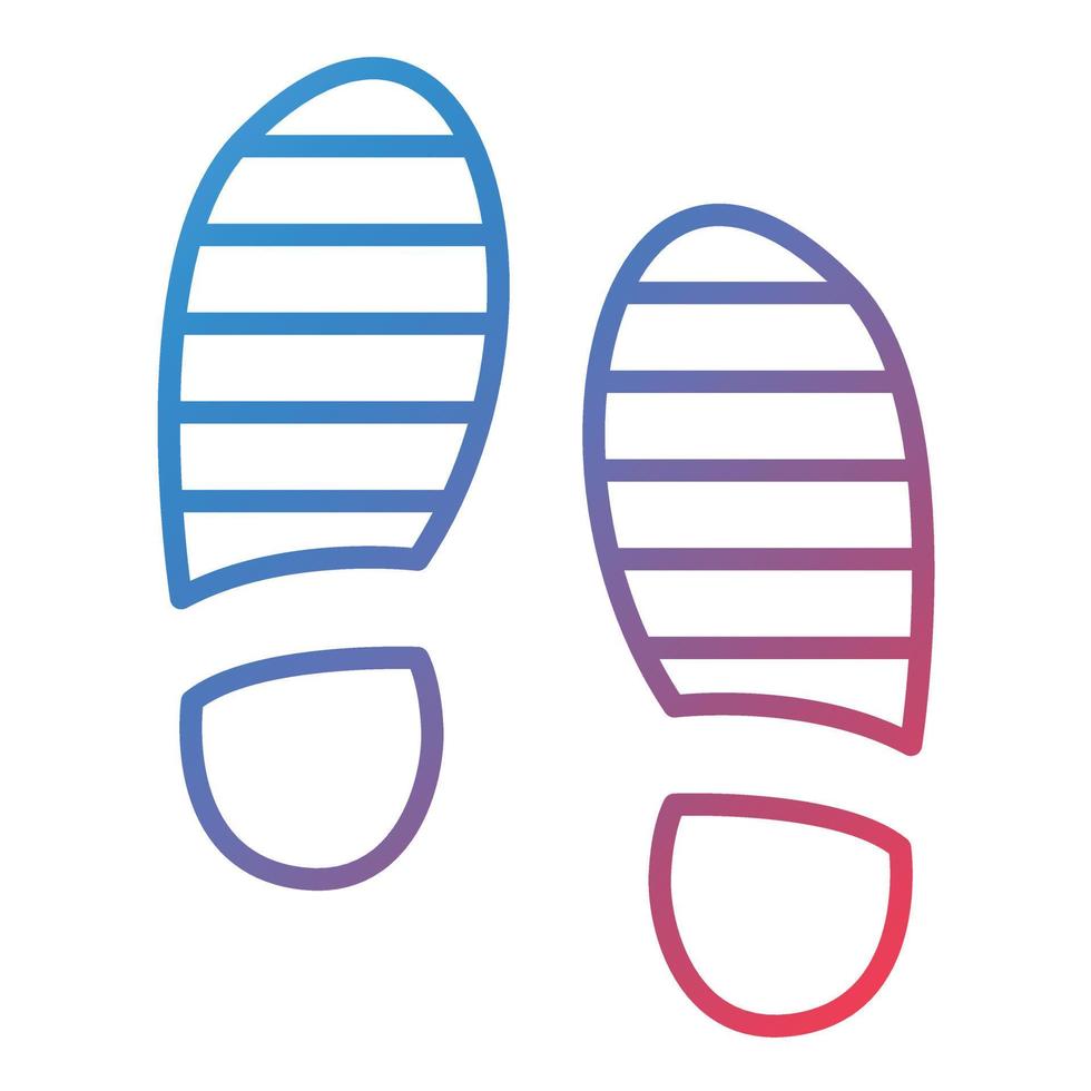 Footprint Line Gradient Icon vector