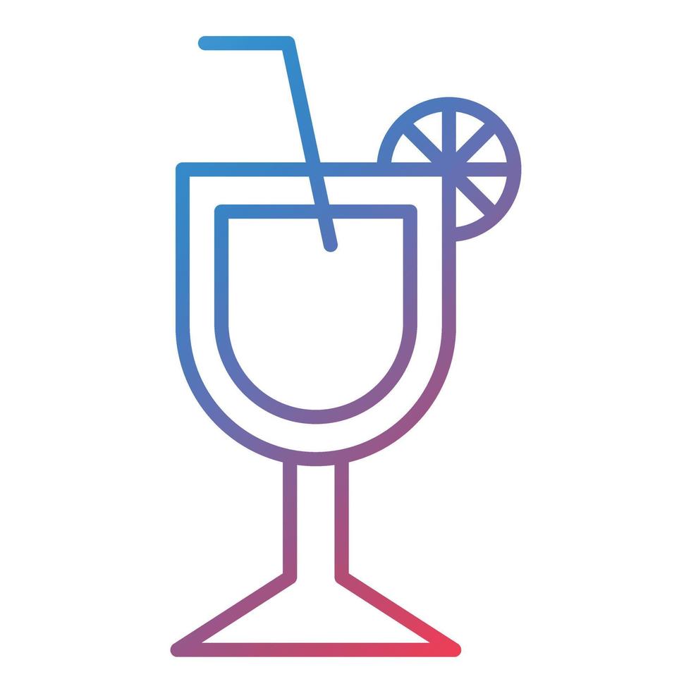 Cocktails Line Gradient Icon vector