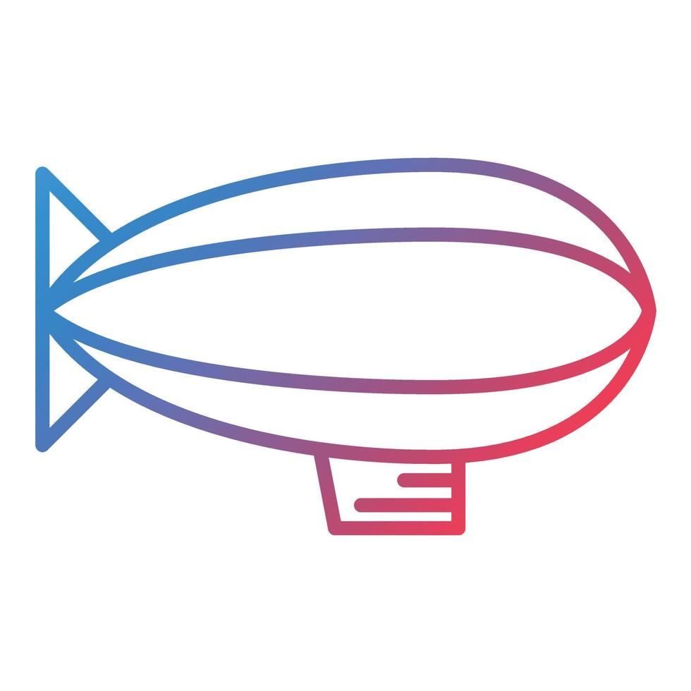 Zeppelin Line Gradient Icon vector
