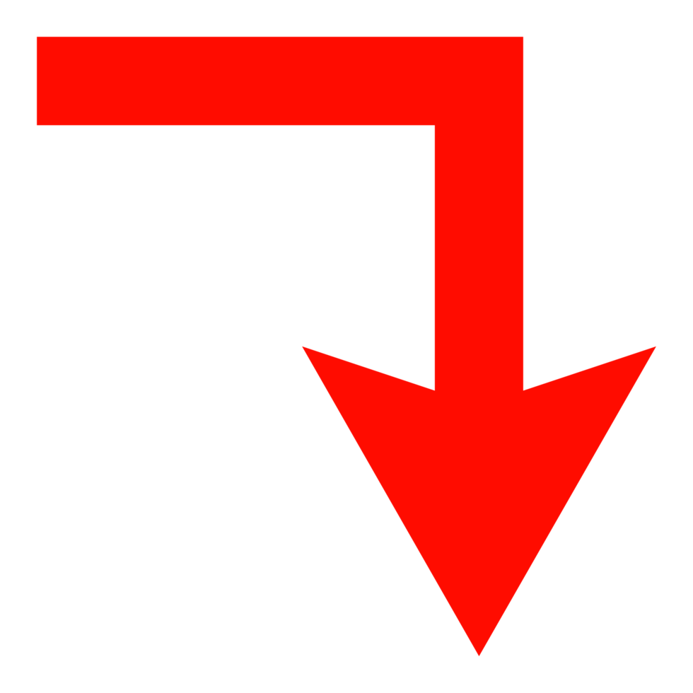 Directional Arrow Sign on Transparent Background png