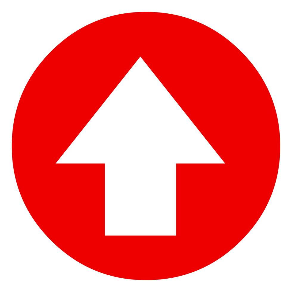 Directional Arrow Symbol on Transparent Background png