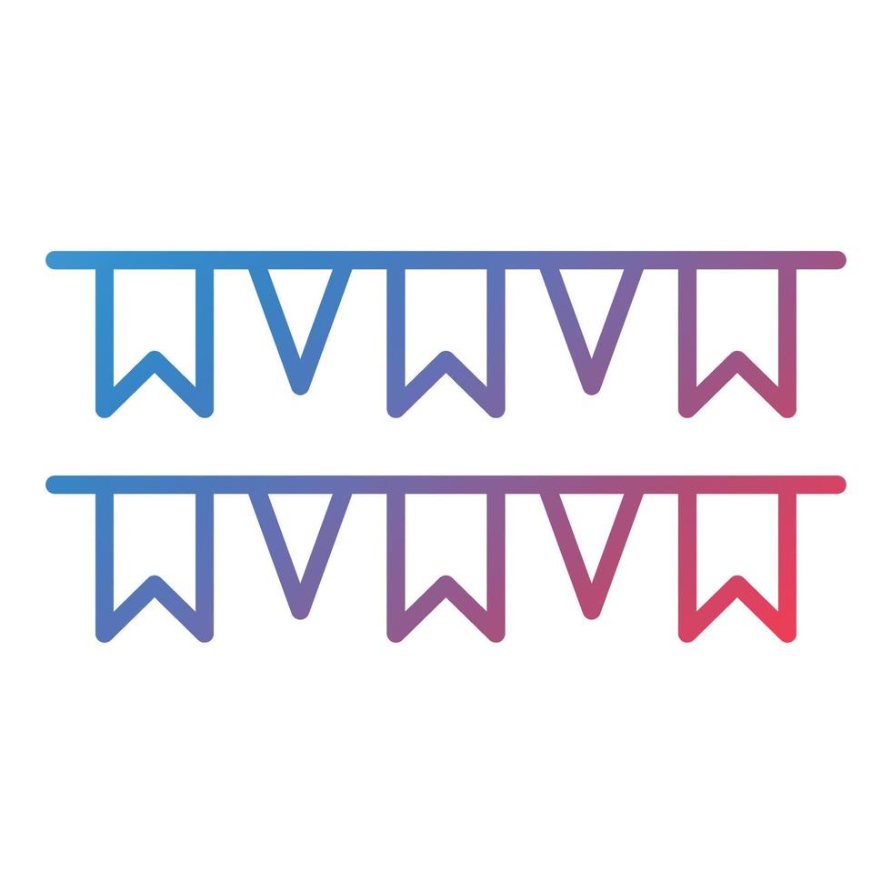 Garlands Line Gradient Icon vector