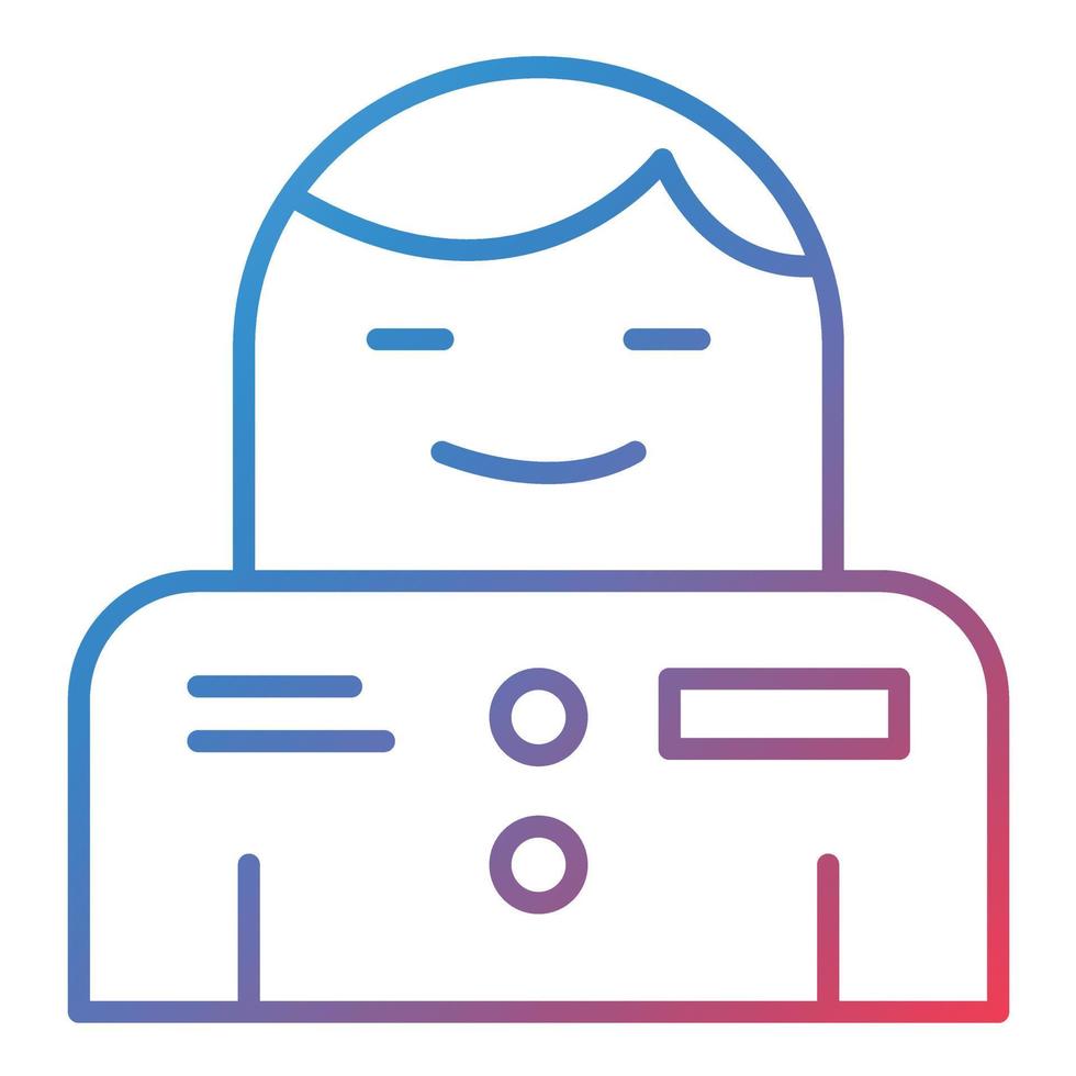 Man Line Gradient Icon vector