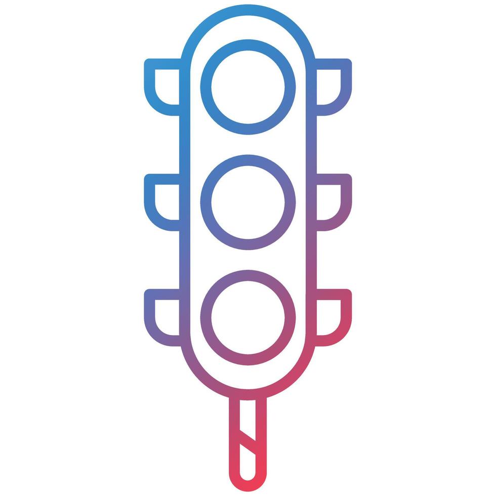 Traffic Control Line Gradient Icon vector