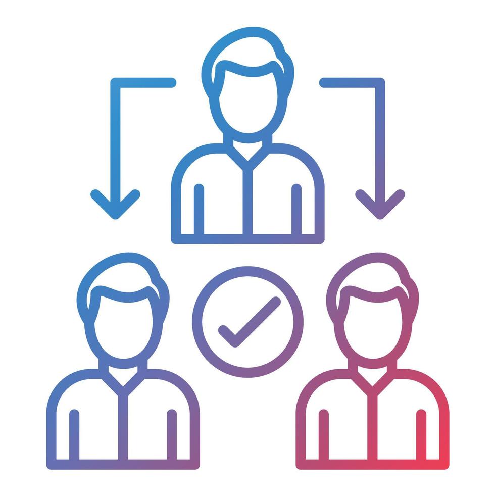 Delegate Line Gradient Icon vector