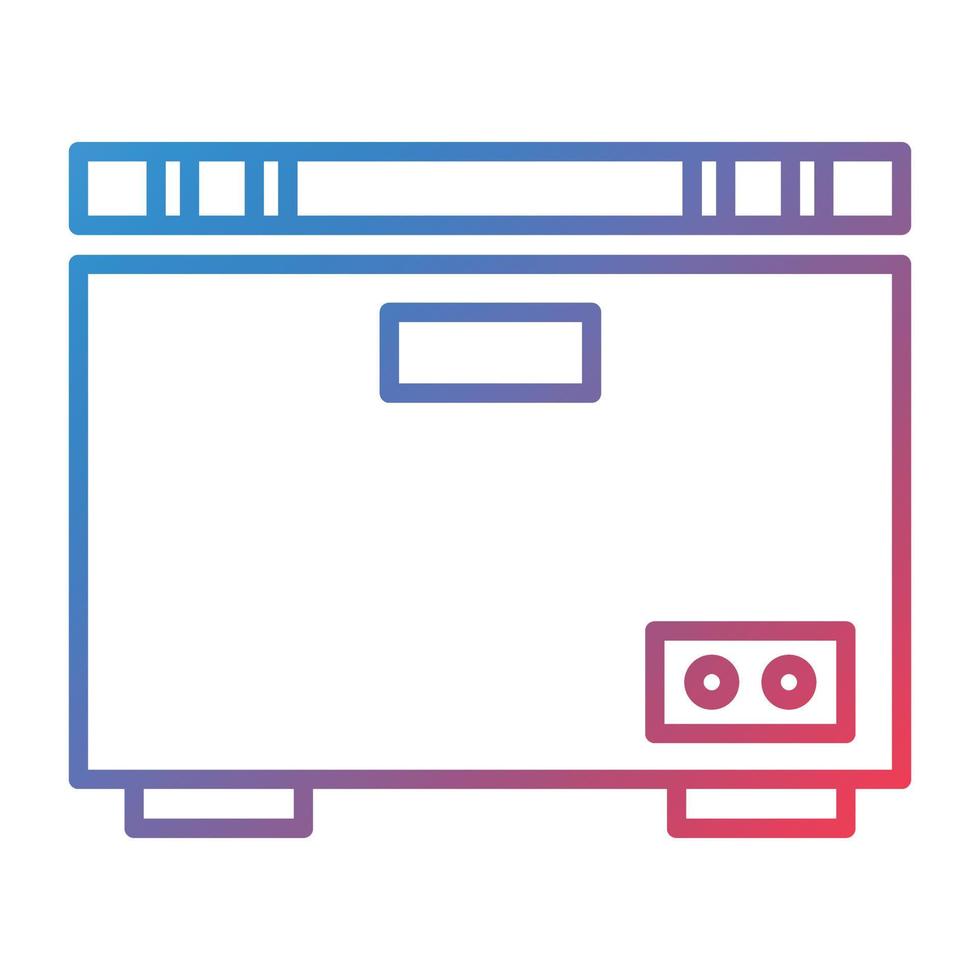 Freezer Line Gradient Icon vector