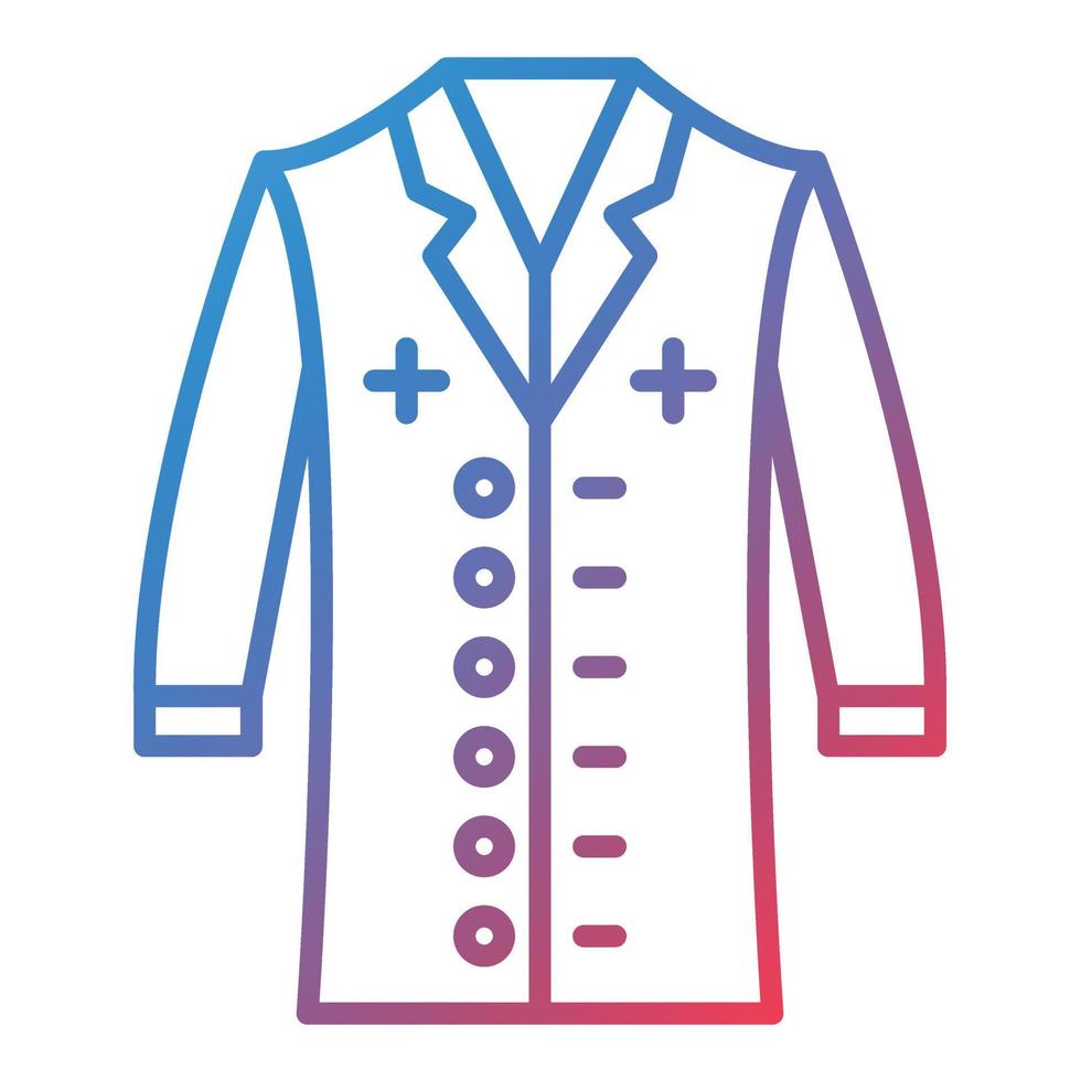 Doctor Coat Line Gradient Icon vector