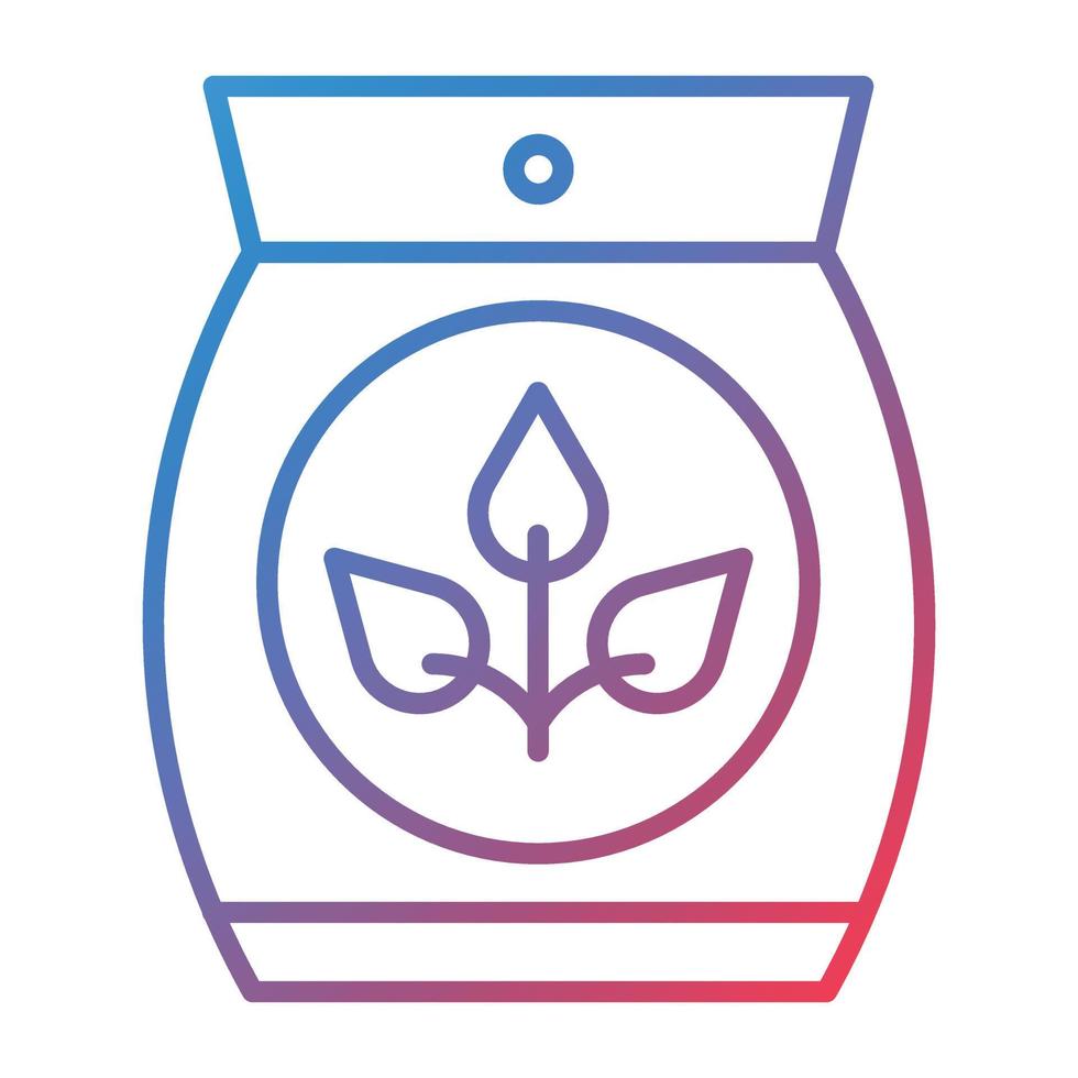 Seeds Bag Line Gradient Icon vector