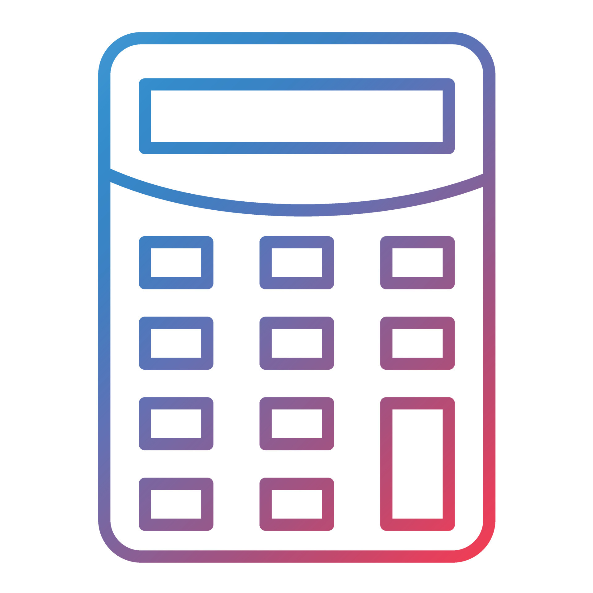 Calculator Line Gradient Icon 18719480 Vector Art at Vecteezy