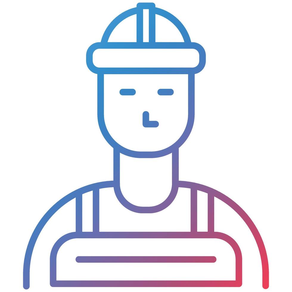 Worker Line Gradient Icon vector