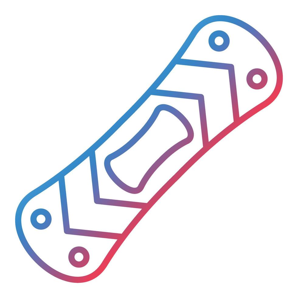 Snowboard Line Gradient Icon vector