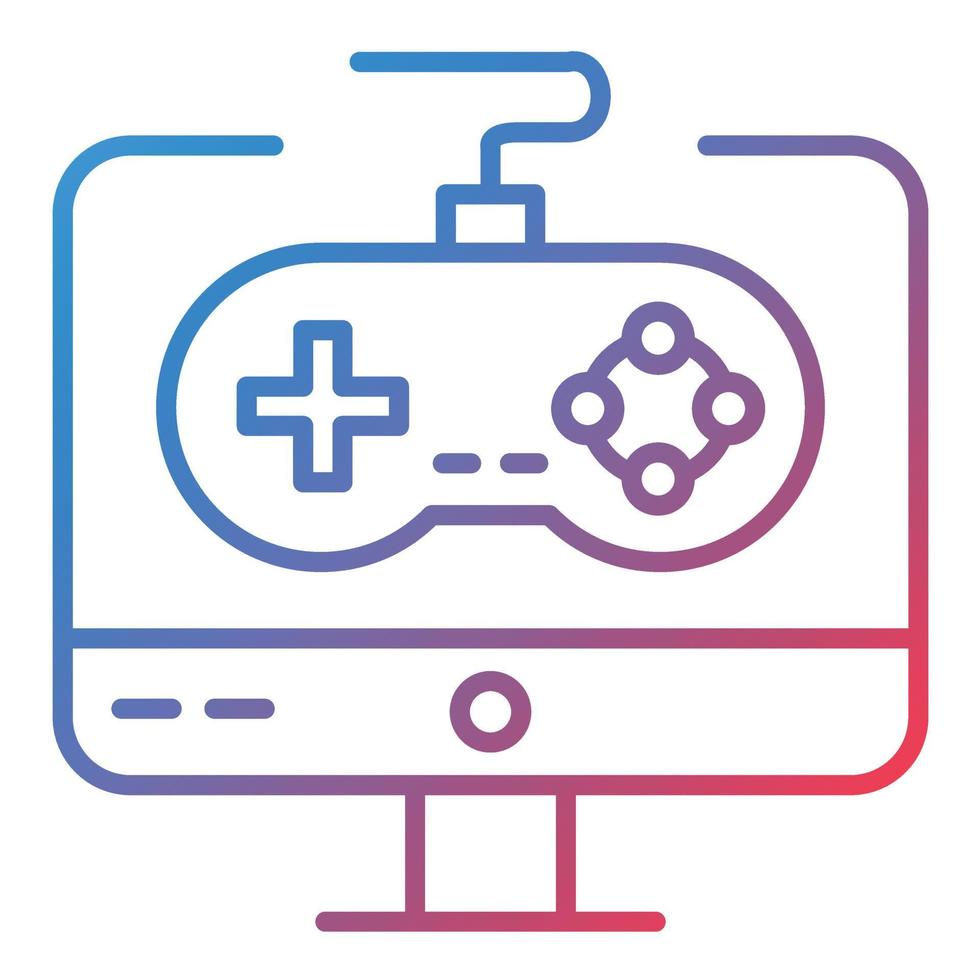 Game Console Line Gradient Icon vector