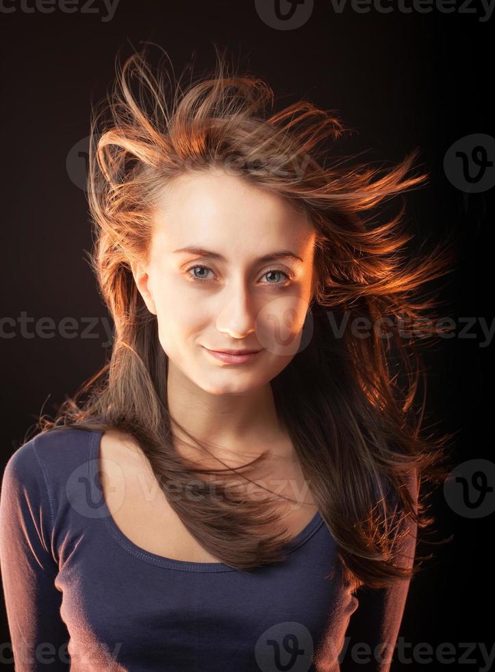 Portrait of a beautiful young woman o photo