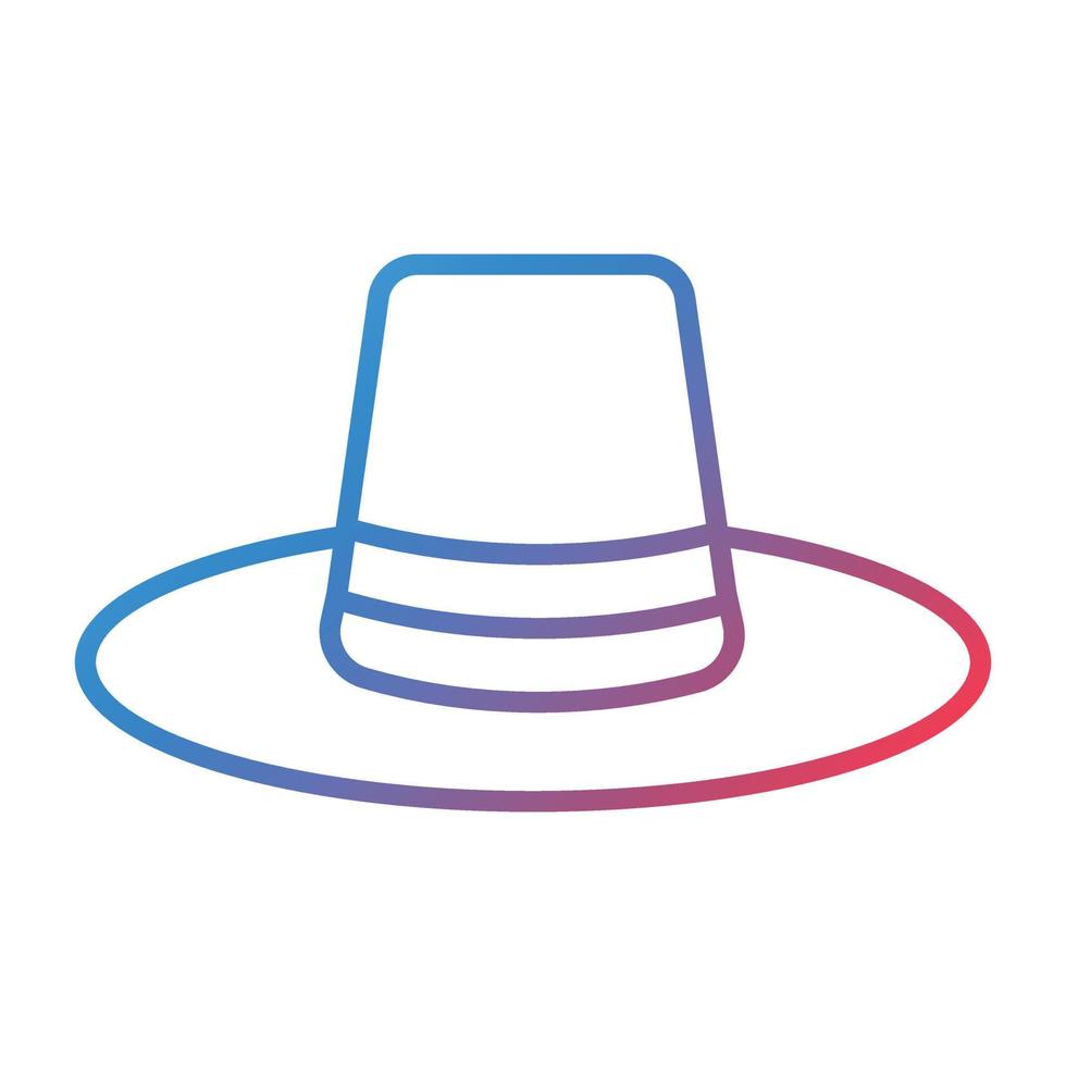 Farming Hat Line Gradient Icon vector