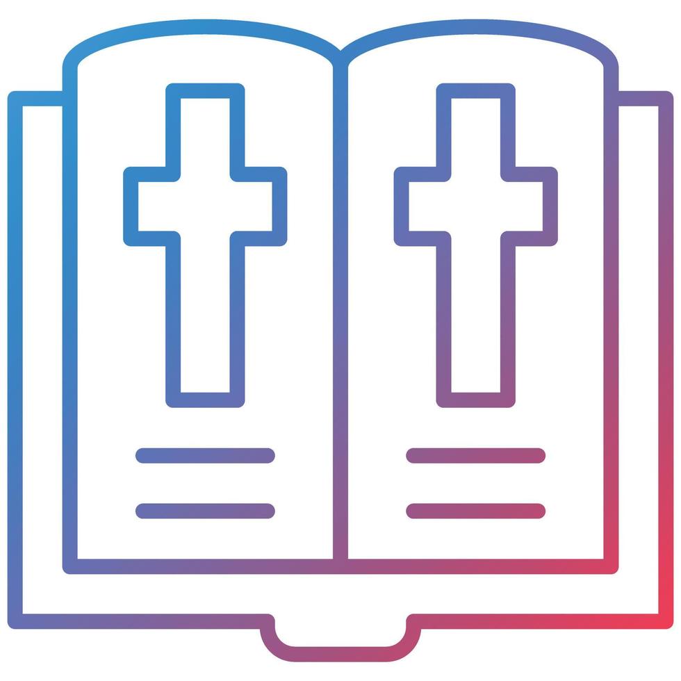 Bible Line Gradient Icon vector