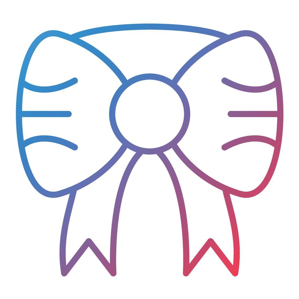 Ribbon Line Gradient Icon vector
