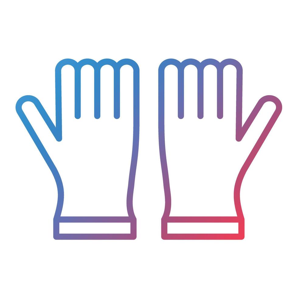 Gloves Line Gradient Icon vector