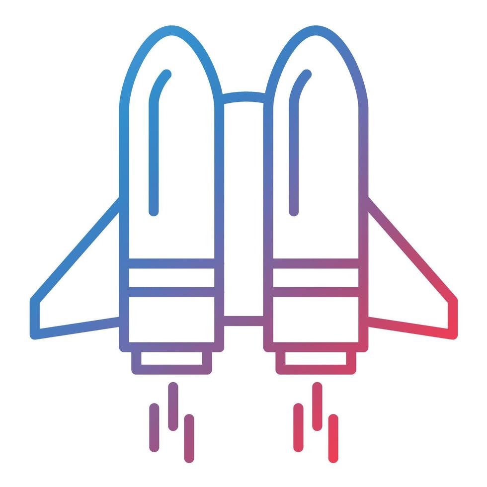 Jetpack Line Gradient Icon vector